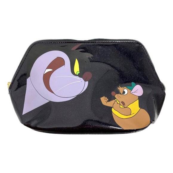 Danielle Nicole Handbags - Danielle Nicole Black Glitter Cosmetic Pouch | Disney Gus & Cat